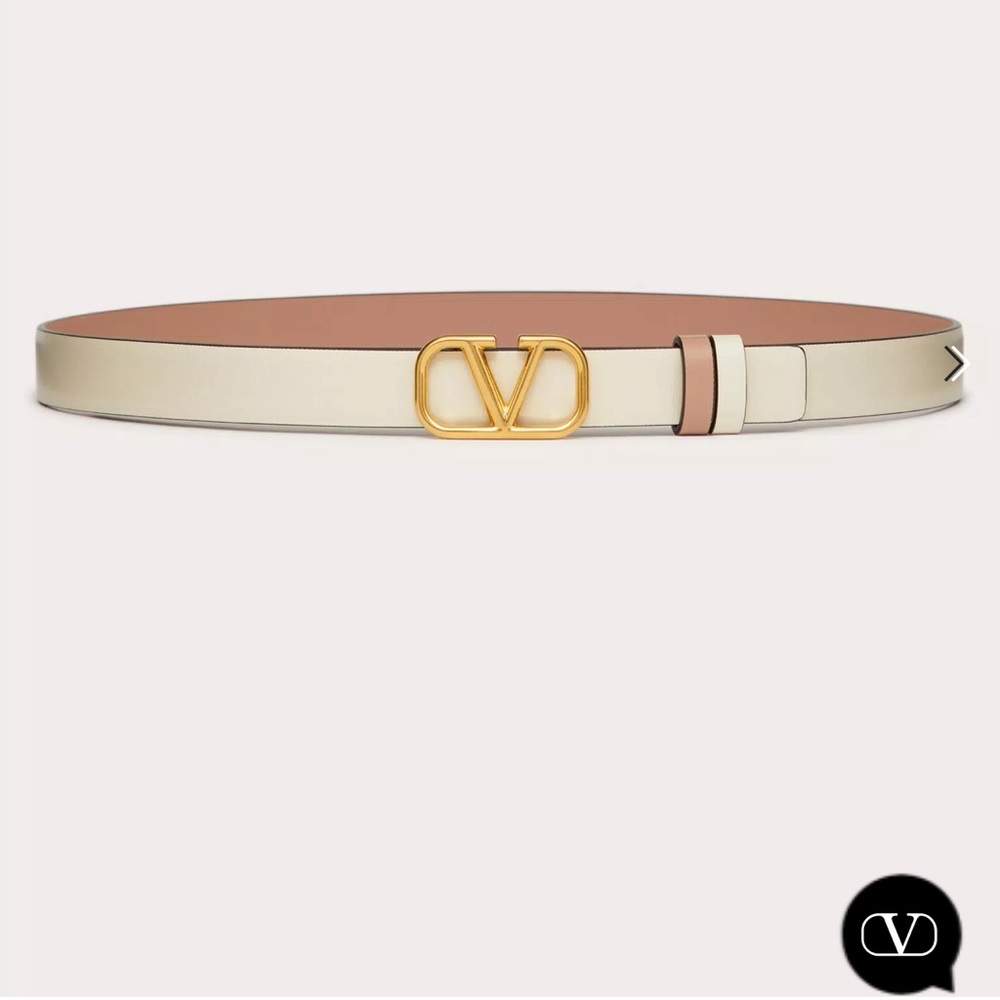 REVERSIBLE VLOGO SIGNATURE BELT IN GLOSSY CALFSKIN 20 MM